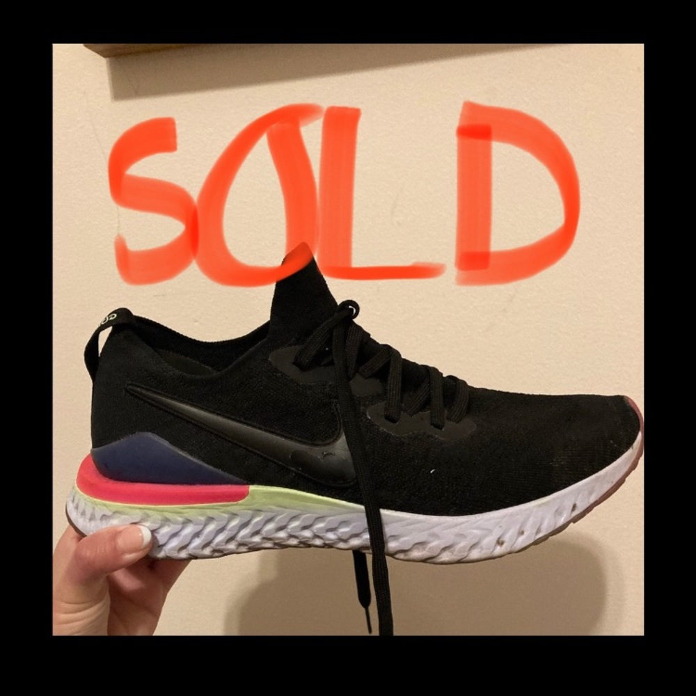 Men’s 11 Nike Sneakers black pink green white